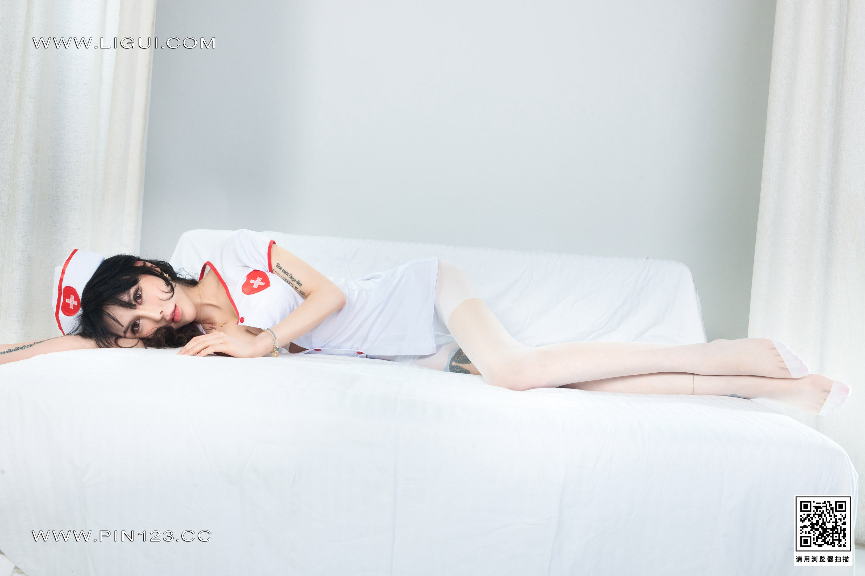 Ligui丽柜  2023.04.17 《白丝天使》 猫猫